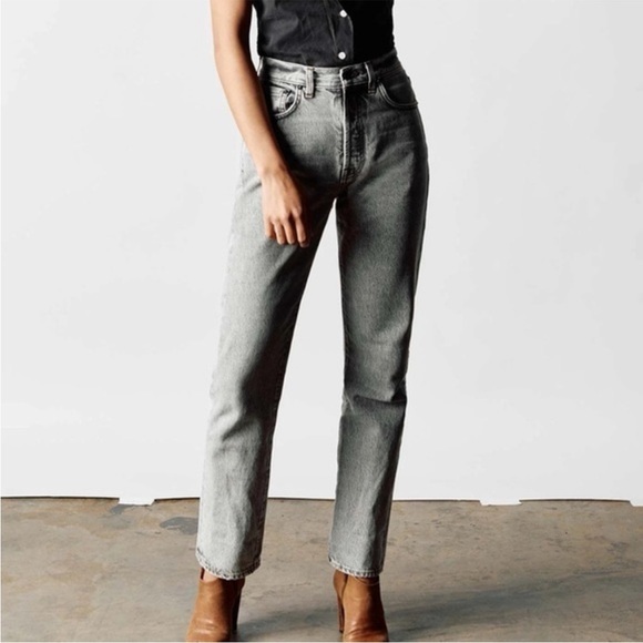 imogene + willie Denim - Imogene and Willie Harper Jean Harden Grey Wash Jeans Vidalia Mills Sz 34
